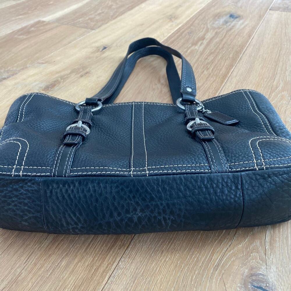 Coach Chelsea F12339 Black Pebbled Leather Shoulder Bag - Picture 4 of 13